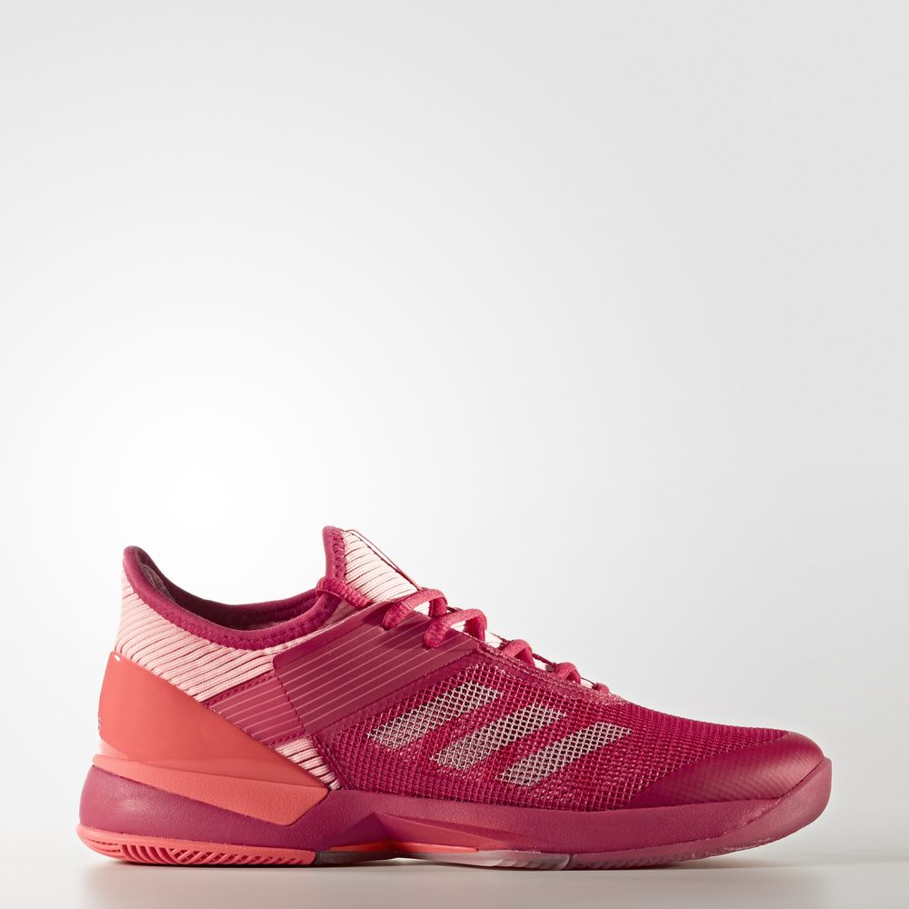 Adidas Adizero Ubersonic 3 W - παπούτσια τένις γυναικεια - Ροζ/Γκρι Μεταλλικός/Κοραλι,Μέγεθος: EU 36